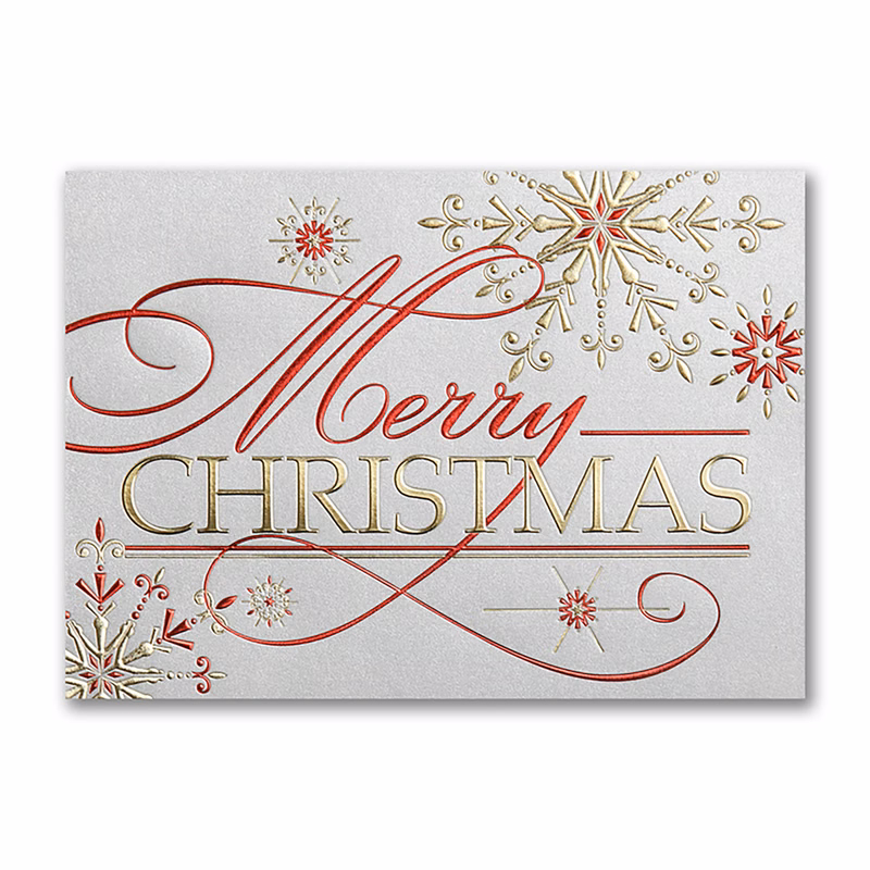 Sterling Shimmer Christmas Religious Card