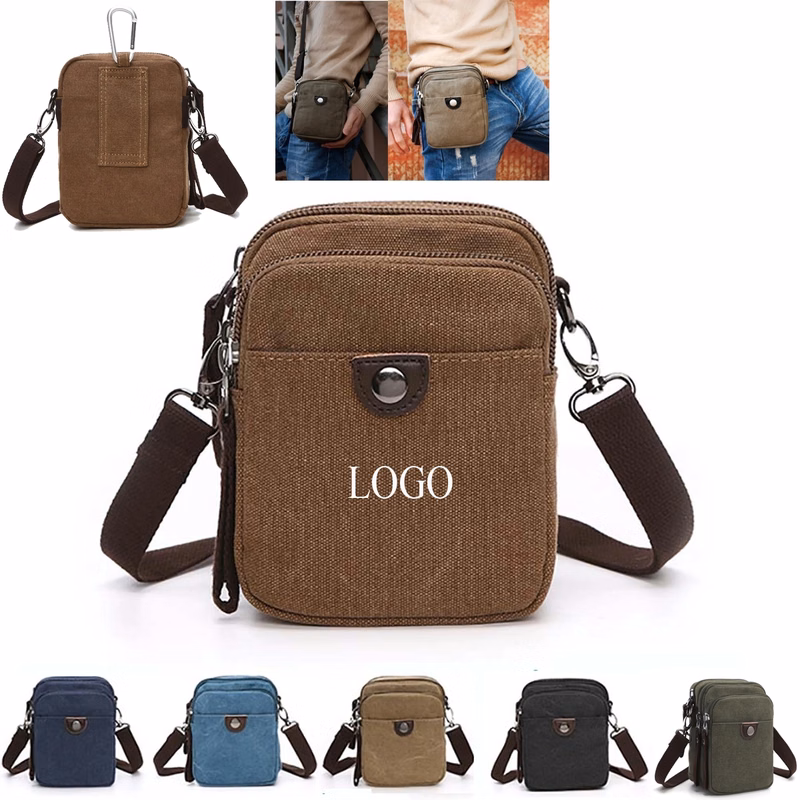 Small Vintage Canvas Messenger Bag