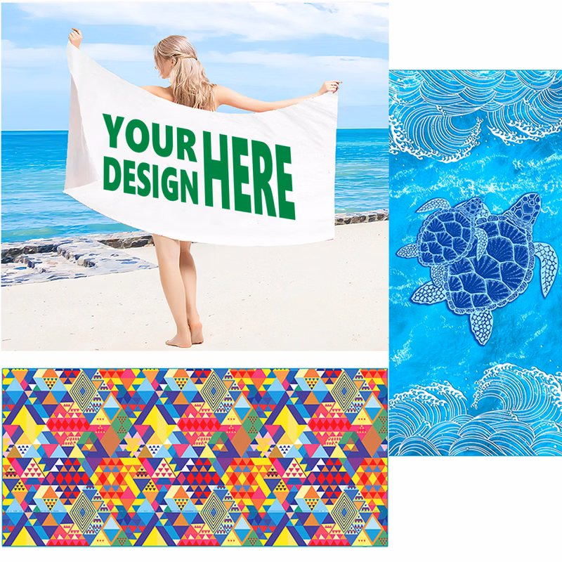 Full Color Microfiber Beach Towel(63" X 31.5")
