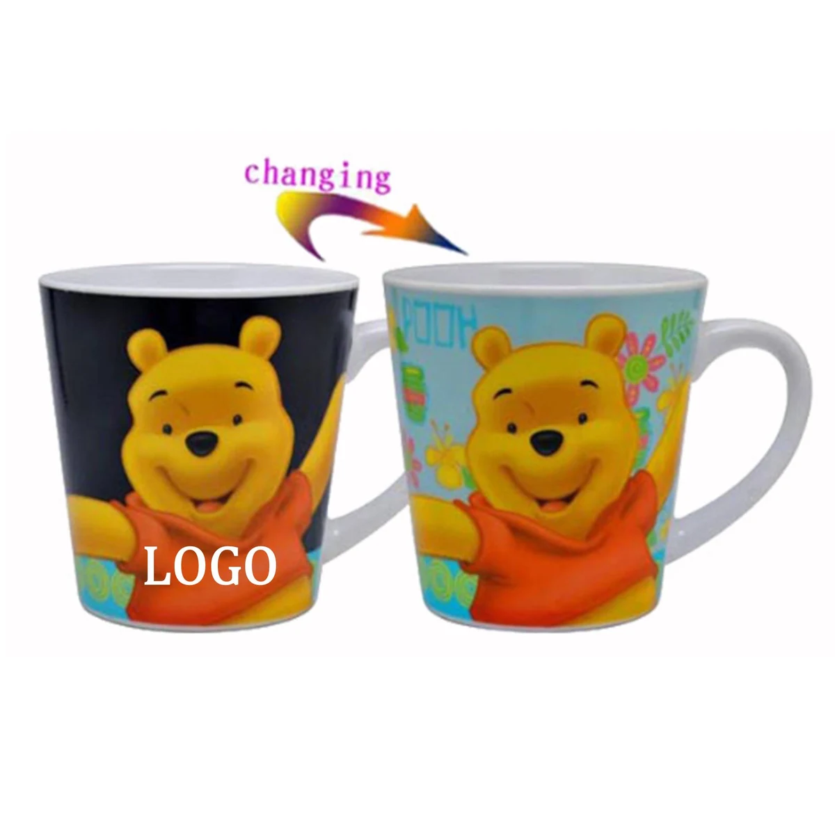 12 Oz. V Shape Heat Color Changing Ceramic Mug 1