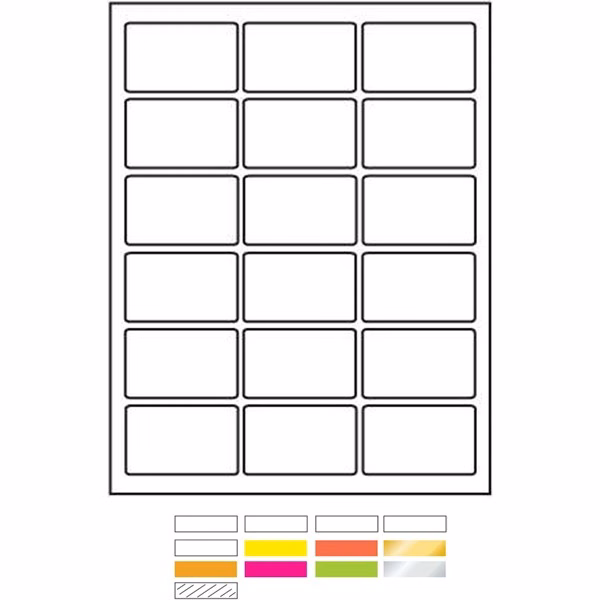 Laser Labels Printed (2½"x1-9/16")
