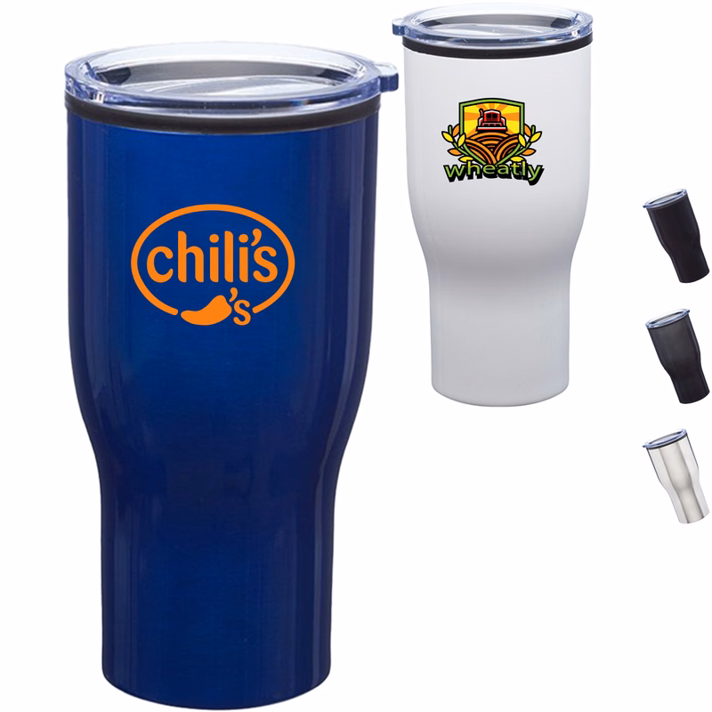28 oz. Stainless Steel Travel Mugs W/ Plastic Interior