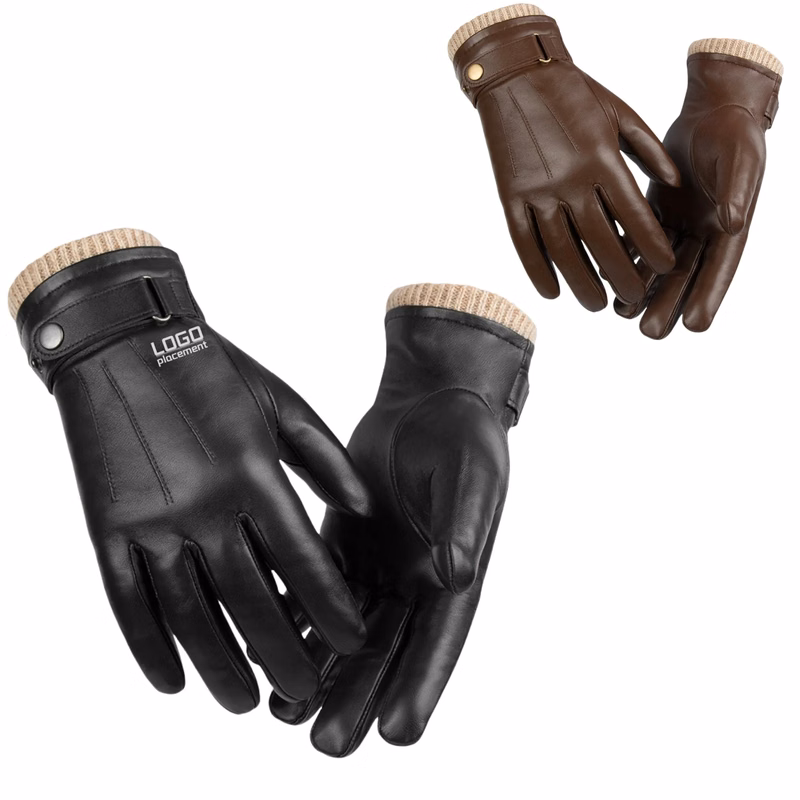 Leather Gloves, Adjustable Buckle, Winter Promotion