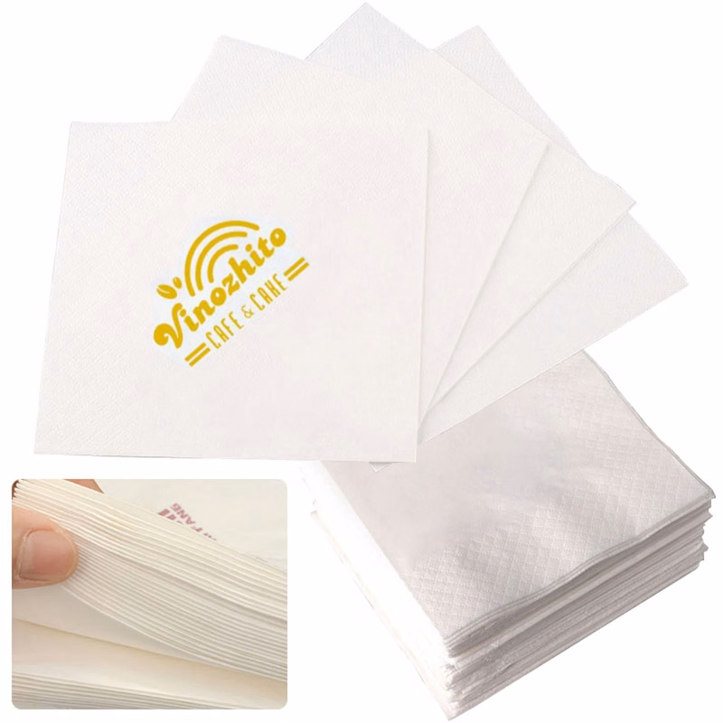 2 Ply White Beverage Napkins