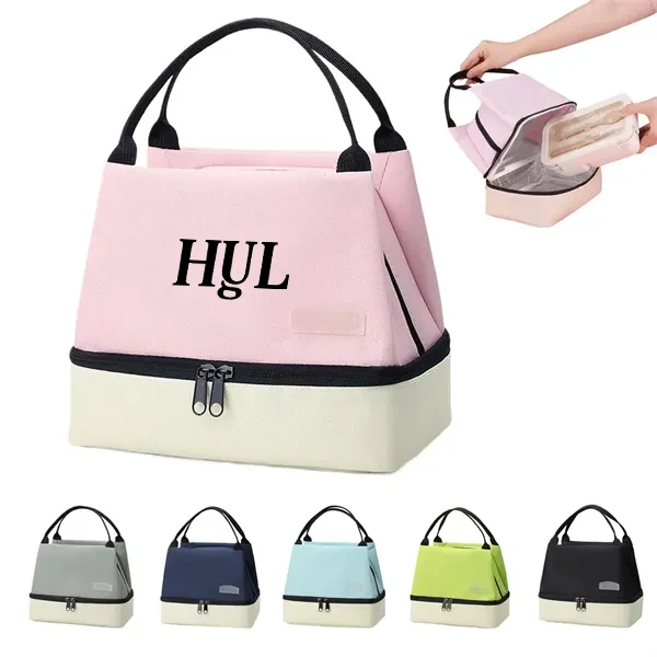 Two-Tone Dual Layer Insulated Lunch Bag 1