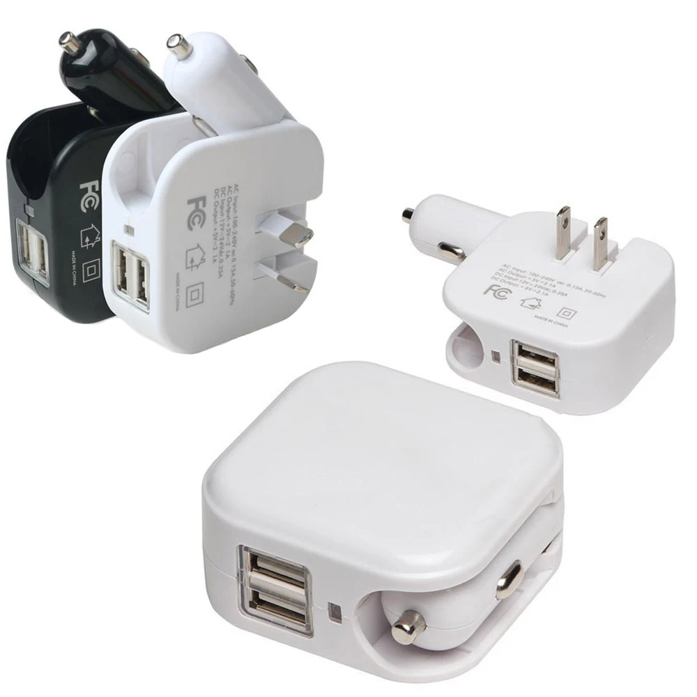 Dual Port AC/USB Car Charger 1