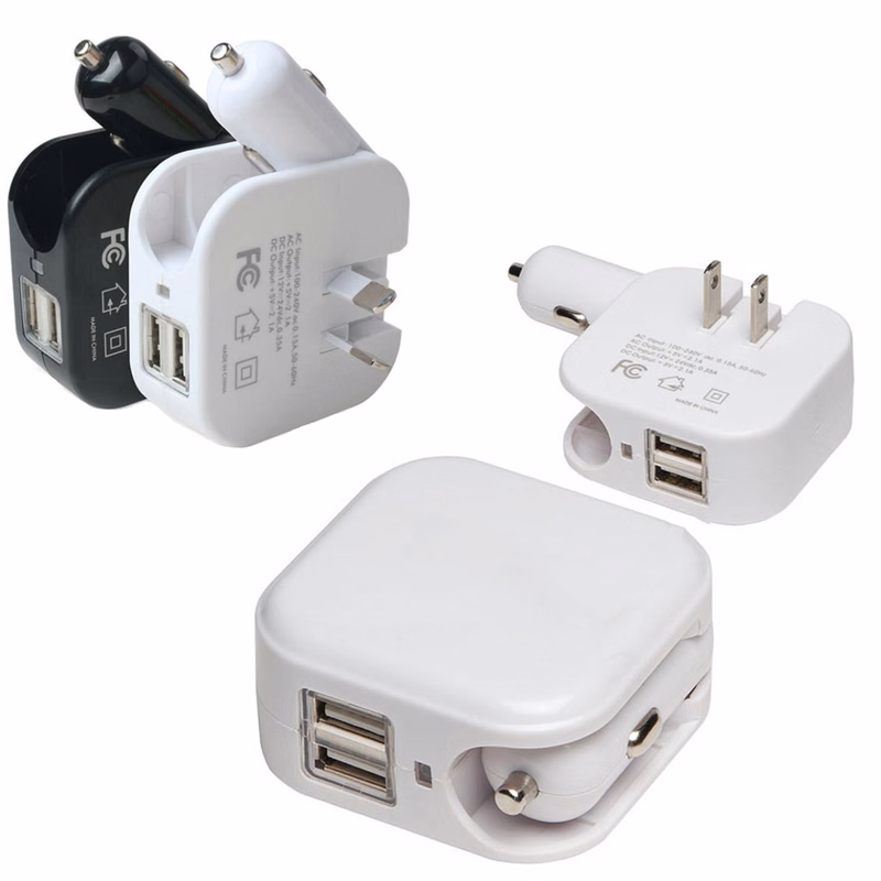Dual Port AC/USB Car Charger