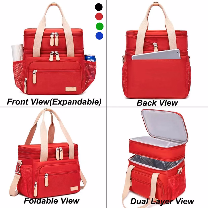 Waterproof Reusable Large Dual Compartment Lunch Box