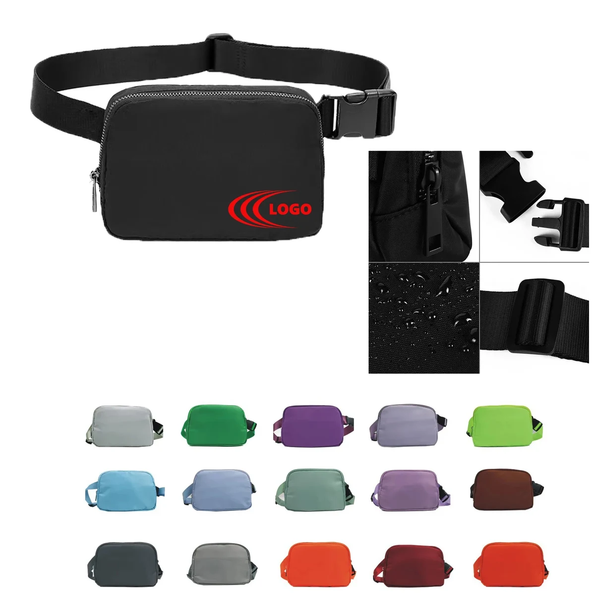 Custom Logo Crossbody Sports Waistpack 1