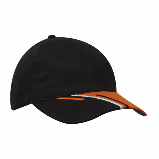 Brushed Cotton with Tri-Coloured Peak