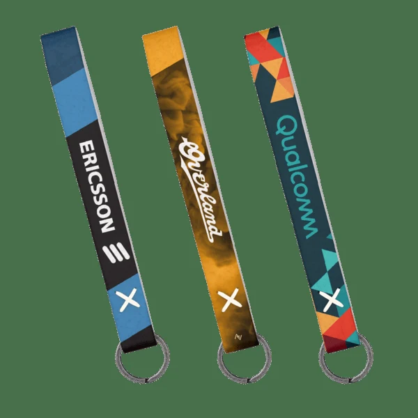 Strickland Dye-Sublimated Felt Wrist Keychain w/ Metal Split Ring 1