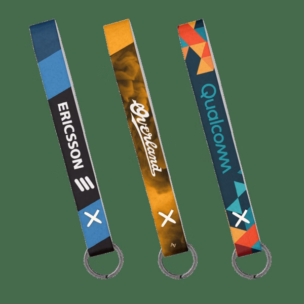 Strickland Dye-Sublimated Felt Wrist Keychain w/ Metal Split Ring