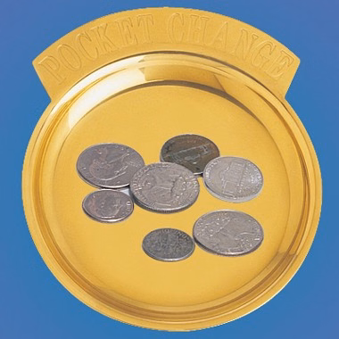 BRASS POCKET CHANGE PLATE