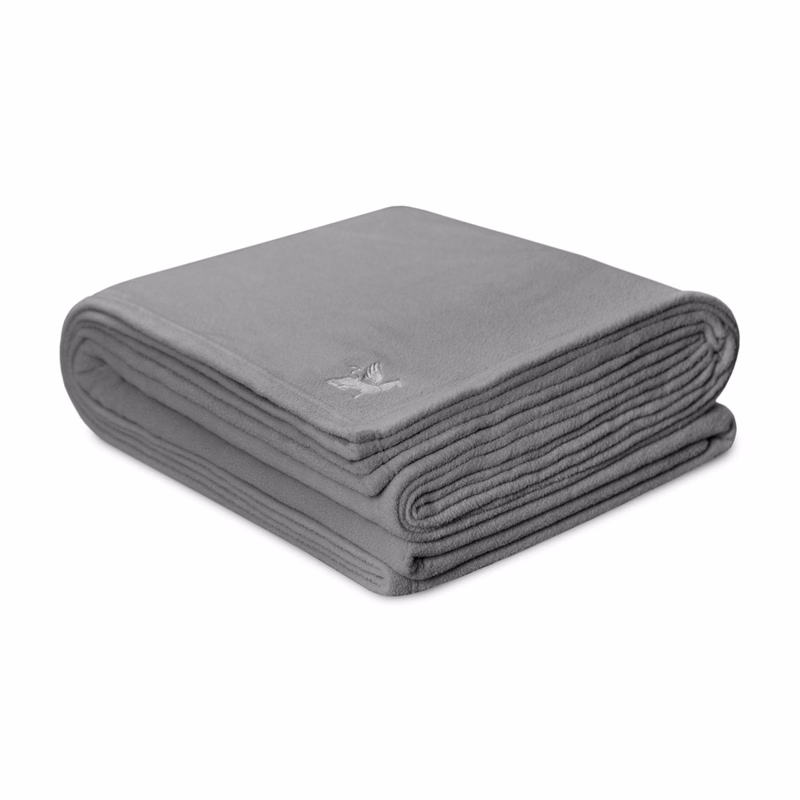 Charcoal Grey 100% Polyester Antipill Full Fleece Blanket