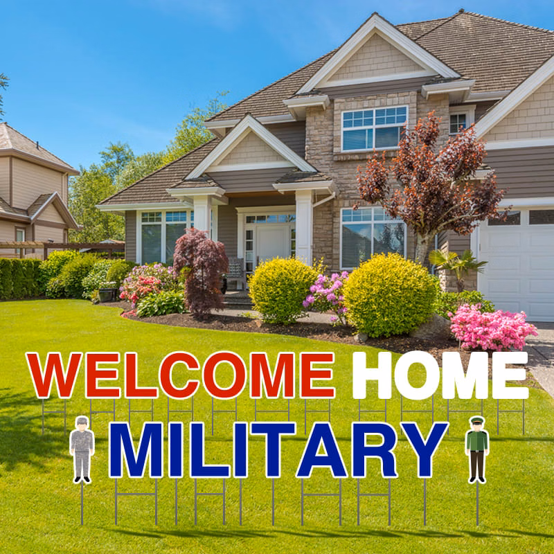 Welcome Home Military Yard Letters