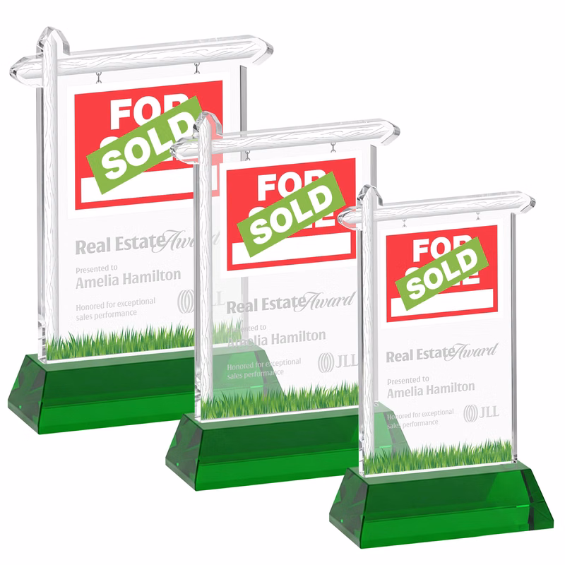 Real Estate Award on Hartford Base - Green