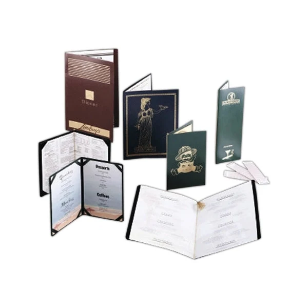 Menu Cover - Satin Moire Ribboned Panels 1