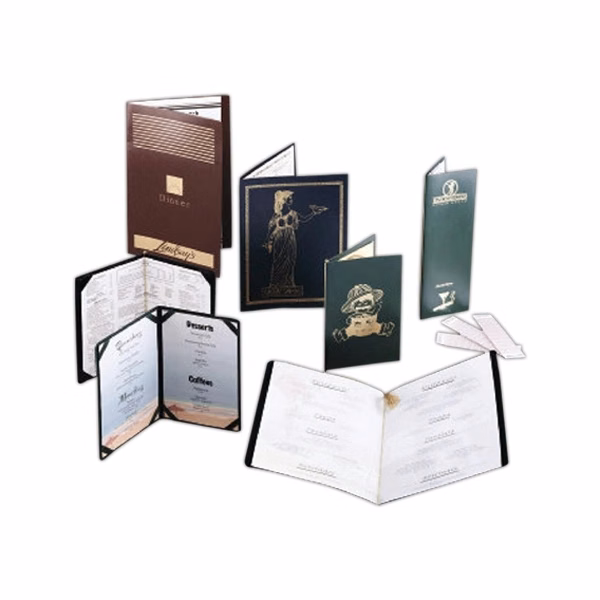 Menu Cover - Satin Moire Ribboned Panels