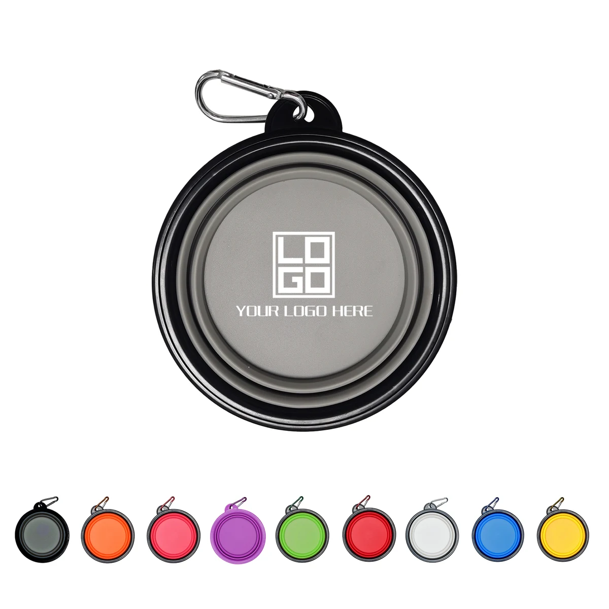 Collapsible Dog Bowl With Carabiner Clip 1