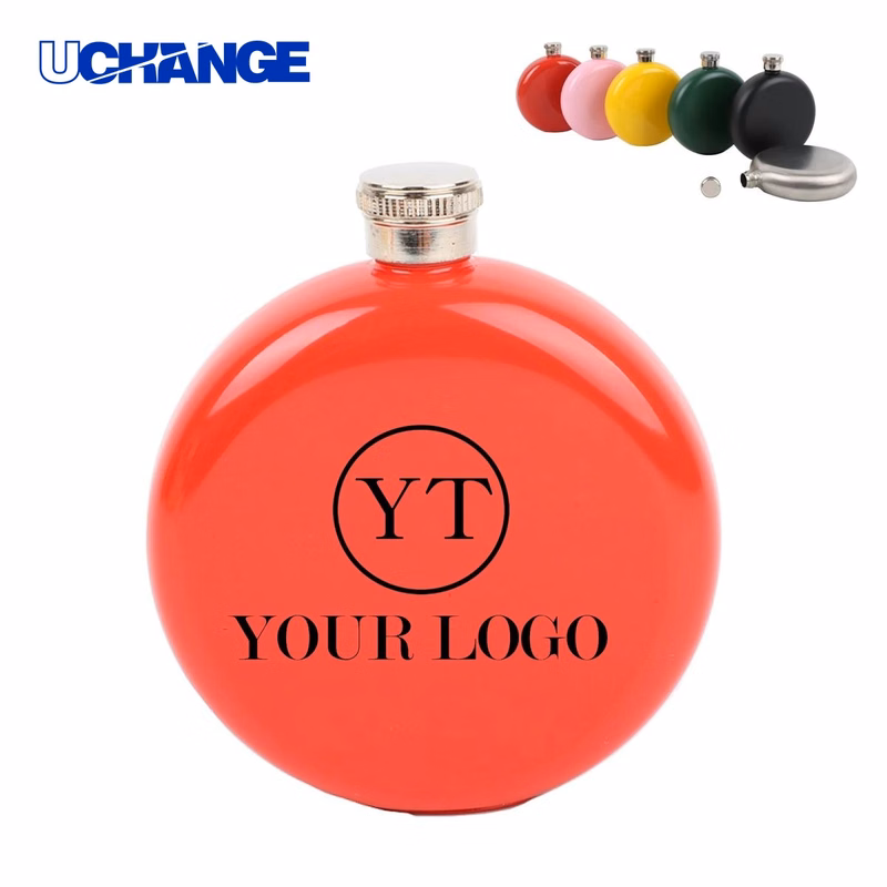 Round Booze Shot Flask Container (5oz)