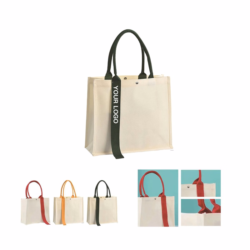 Reusable Canvas Shopping Bag with Inner Storage