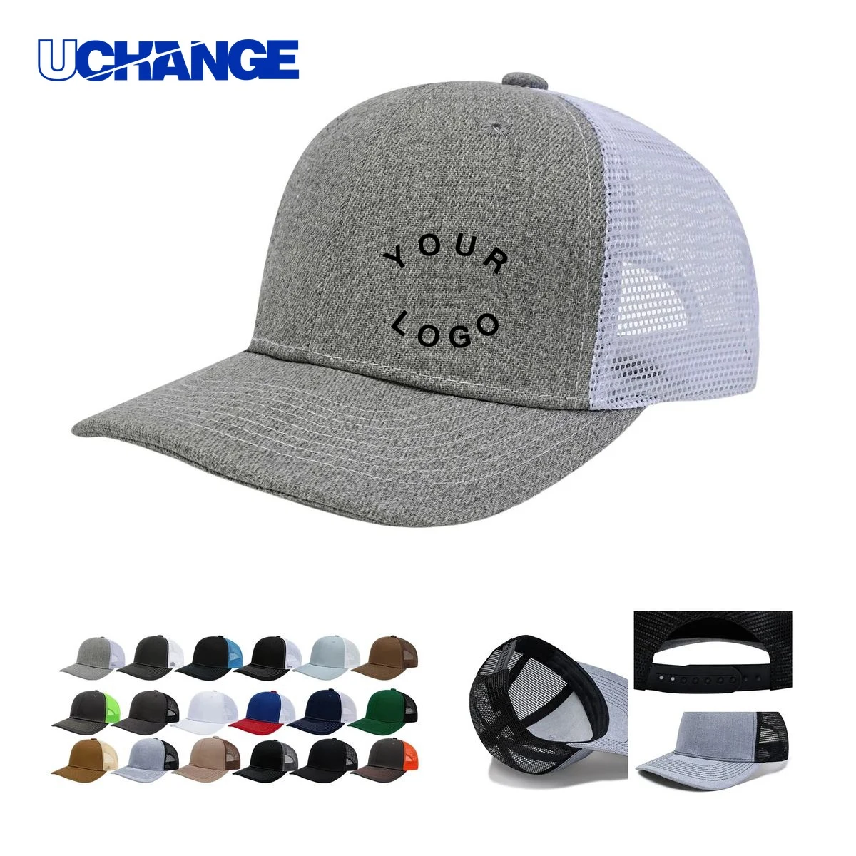 Casual Trucker Hat Headwear with Breathable Mesh Design 1