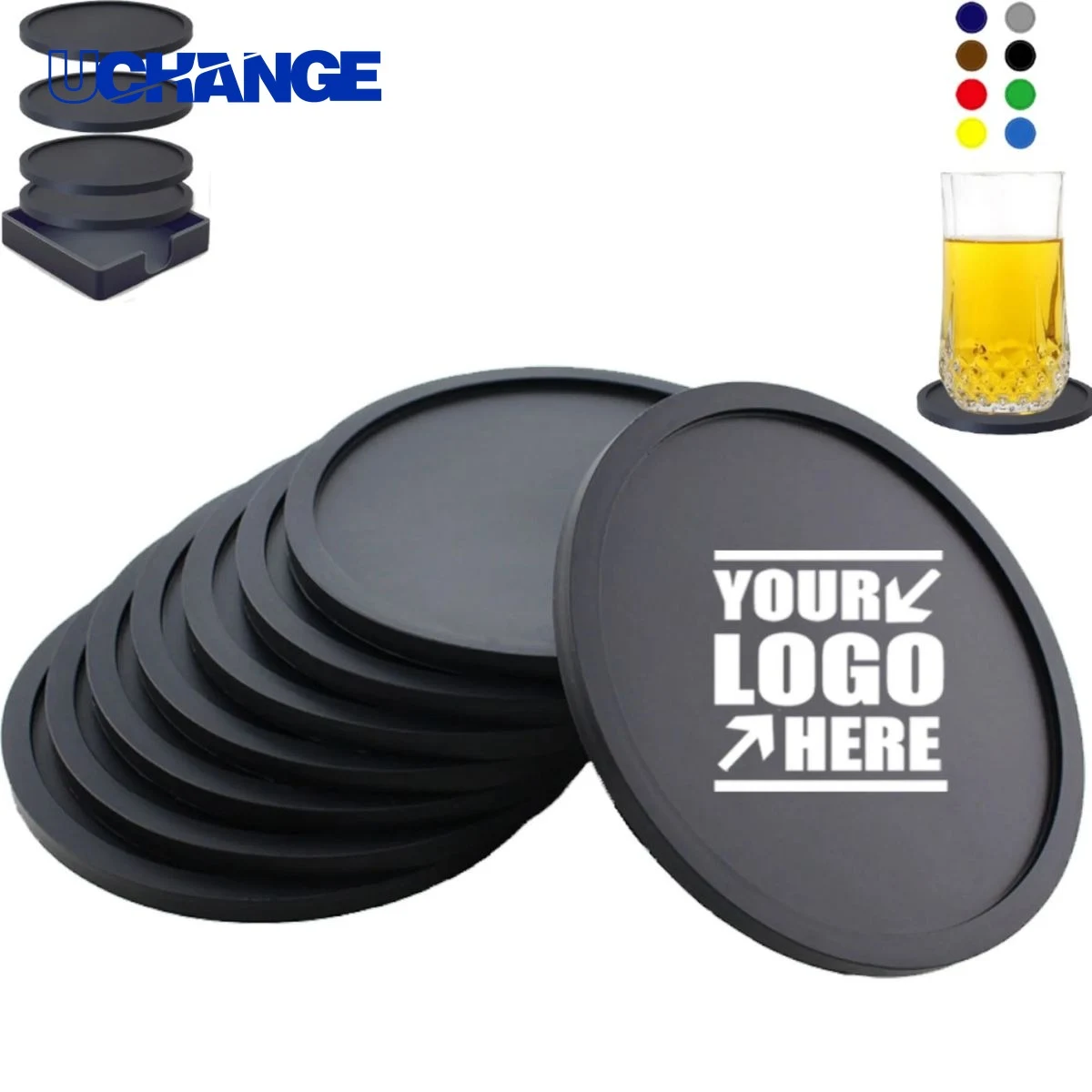 Silicone Coaster Mat Set 1