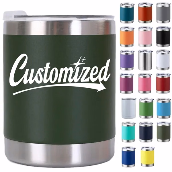 Custom 12oz Stainless Steel Car Mug Double-Wall Insulated — Commute & Office Coffee Mug