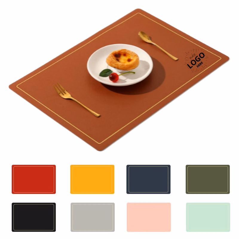 Custom Kitchen Dining Waterproof PU Leather Table Placemat