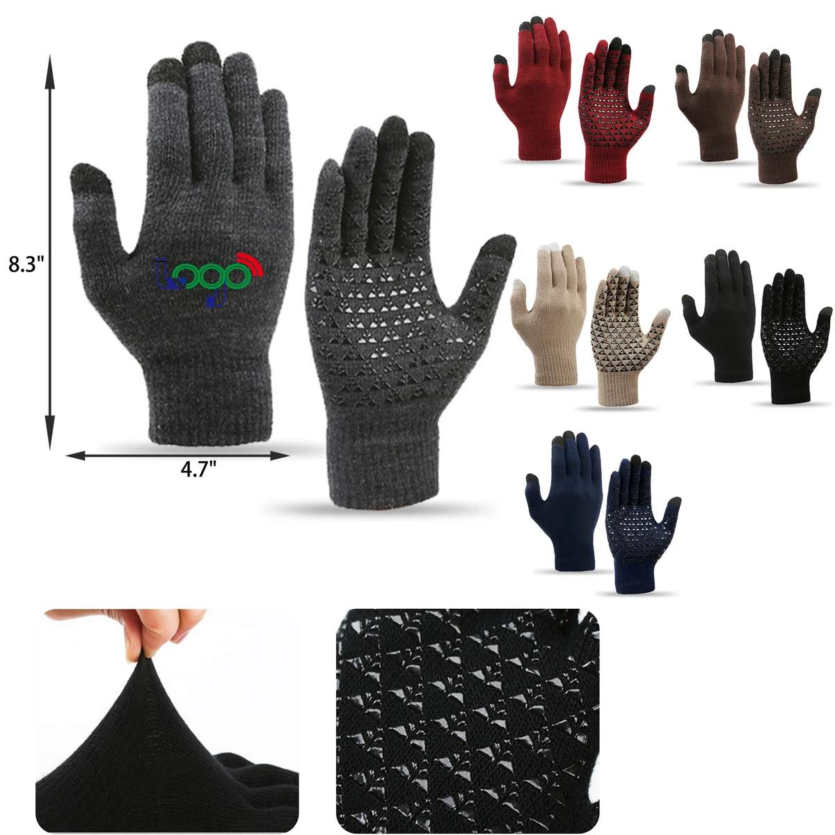 Versatile Anti Slip Knitted Gloves 1