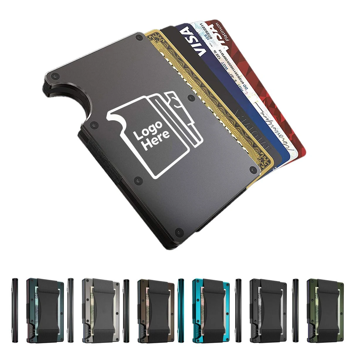 luminum RFID Blocking Front Pocket Card Wallet with Money Strap 1
