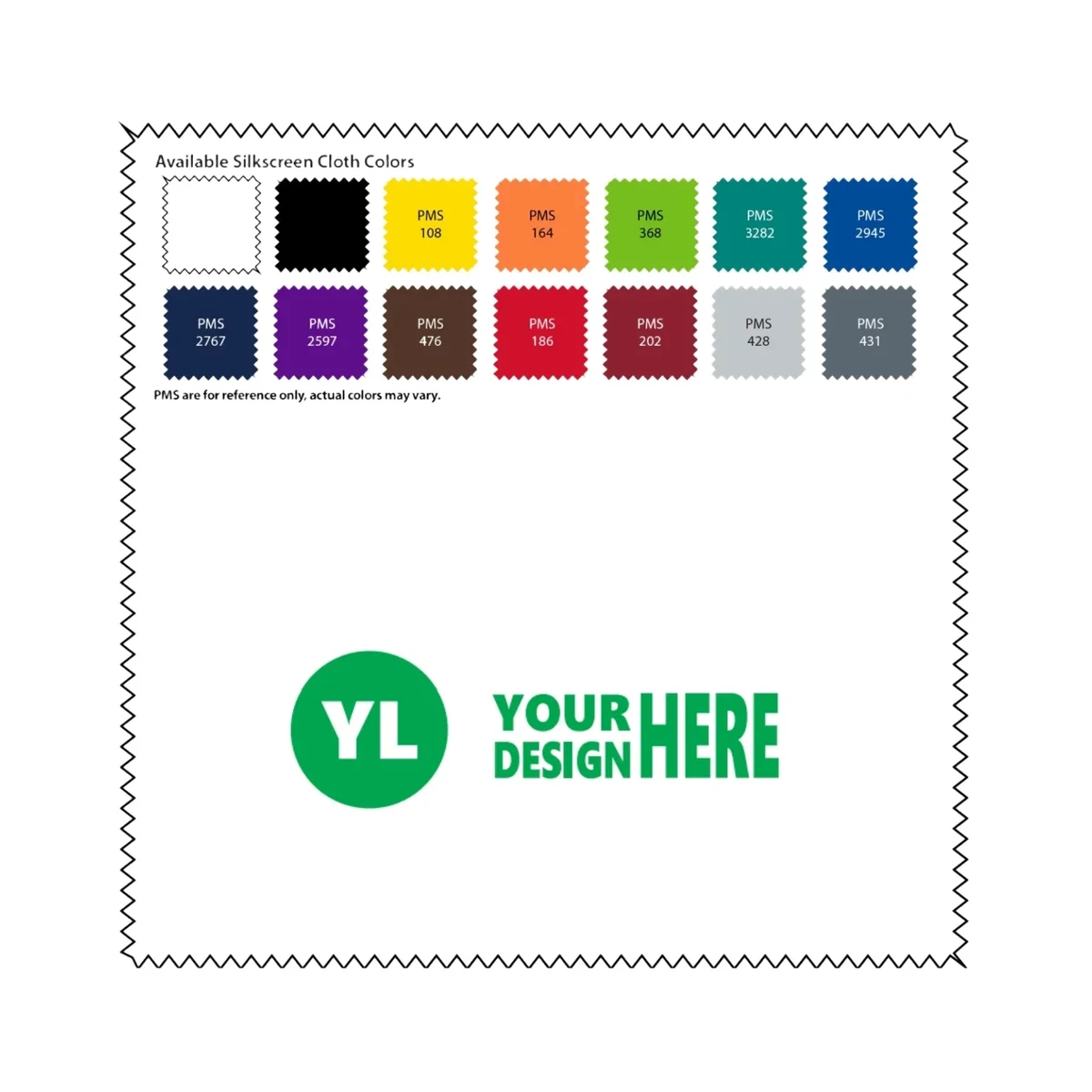 6"x 6" Microfiber eyewear cloth - 2 Color Silkscreen 1