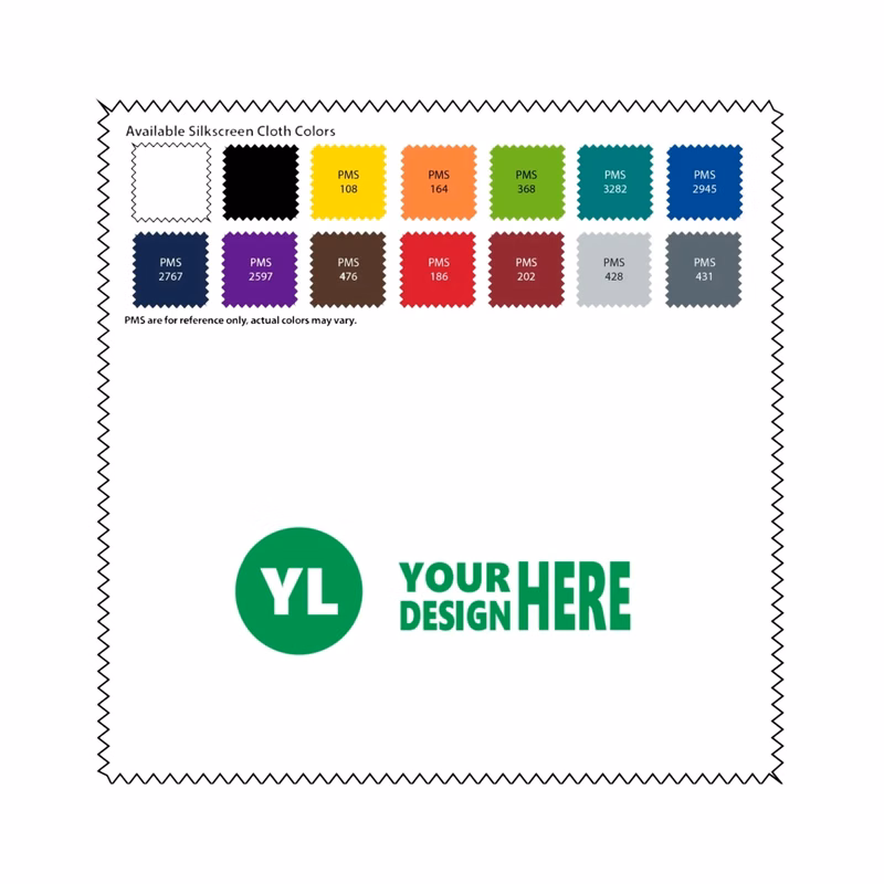 6"x 6" Microfiber eyewear cloth - 2 Color Silkscreen