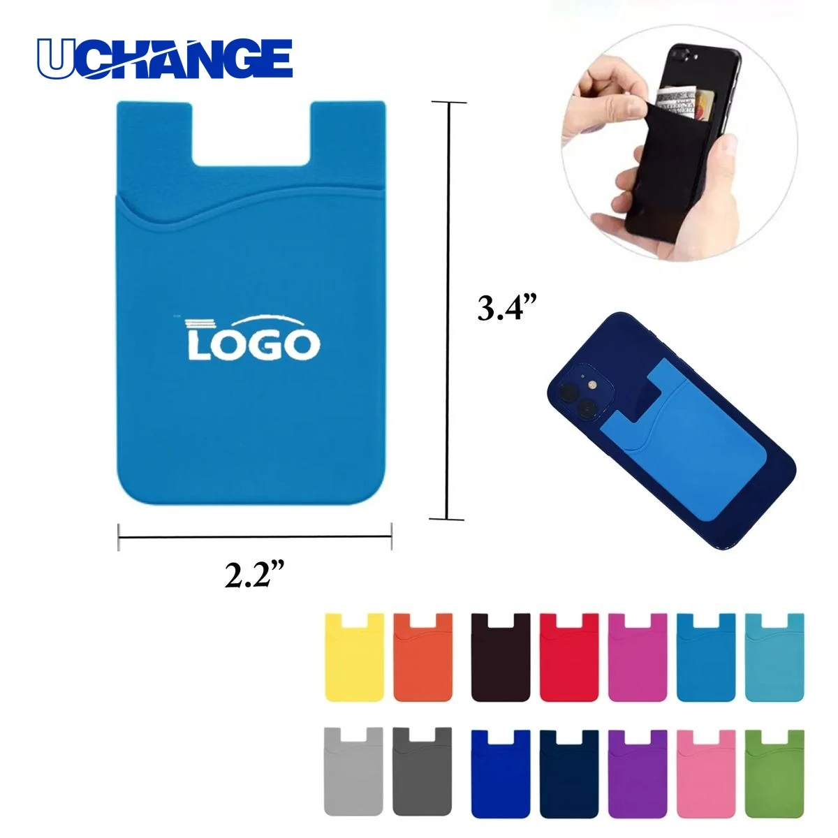 Silicone Card Holder Phone Wallet Sticker 1