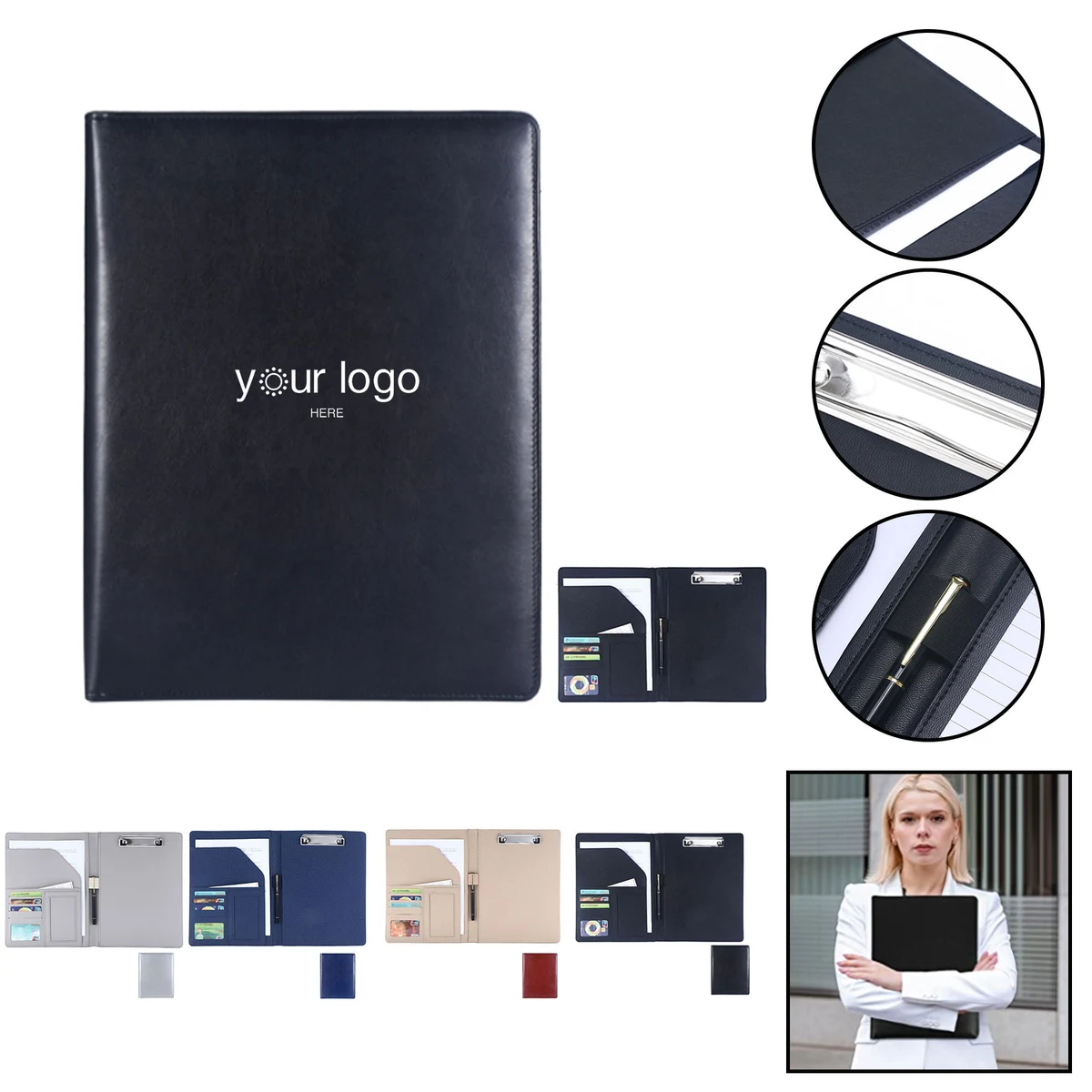 Pu Leather Folder Clipboard With A4 Clipboard 1