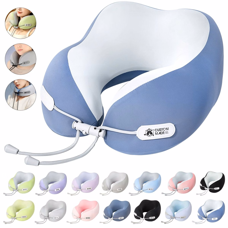 Memory Foam U-Shaped Neck Pillow For Travel