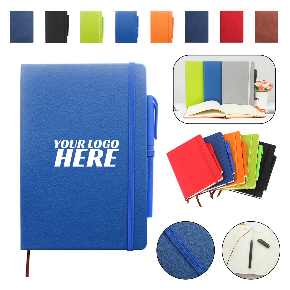 Notebook With Pen In Holder 1