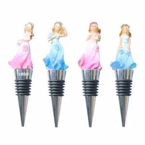 Charming 4 Piece Princess Wine Stopper Set