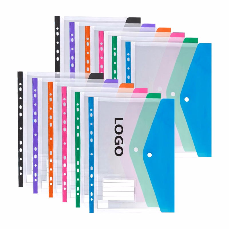 Colorful Binder-Compatible Snap Closure File Folders