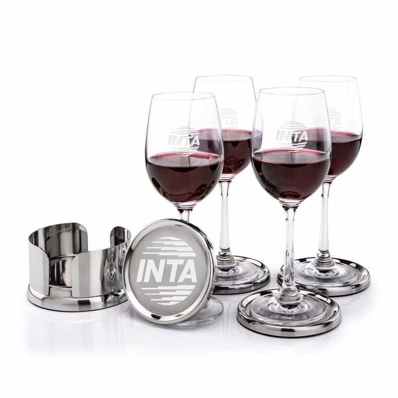 Baldoni Coasters & Burlington Wine Set
