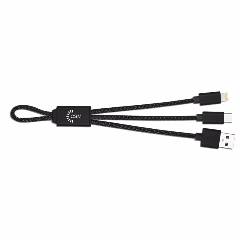 3-IN-1 USB-C & Lightning Charging Cable
