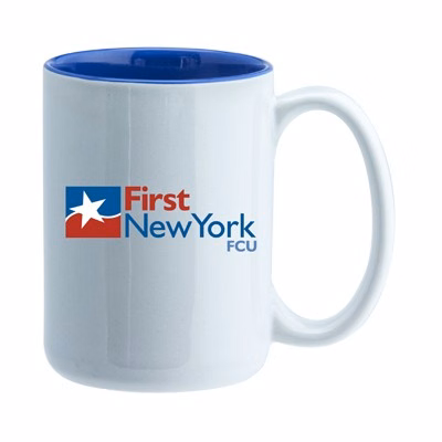 15 oz El Grande Two Tone ceramic mug - blue interior
