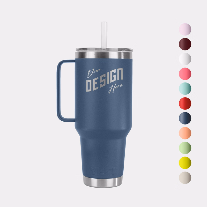 42 Oz YETI® Rambler Stainless Steel Insulated Tumbler w/ Straw Lid