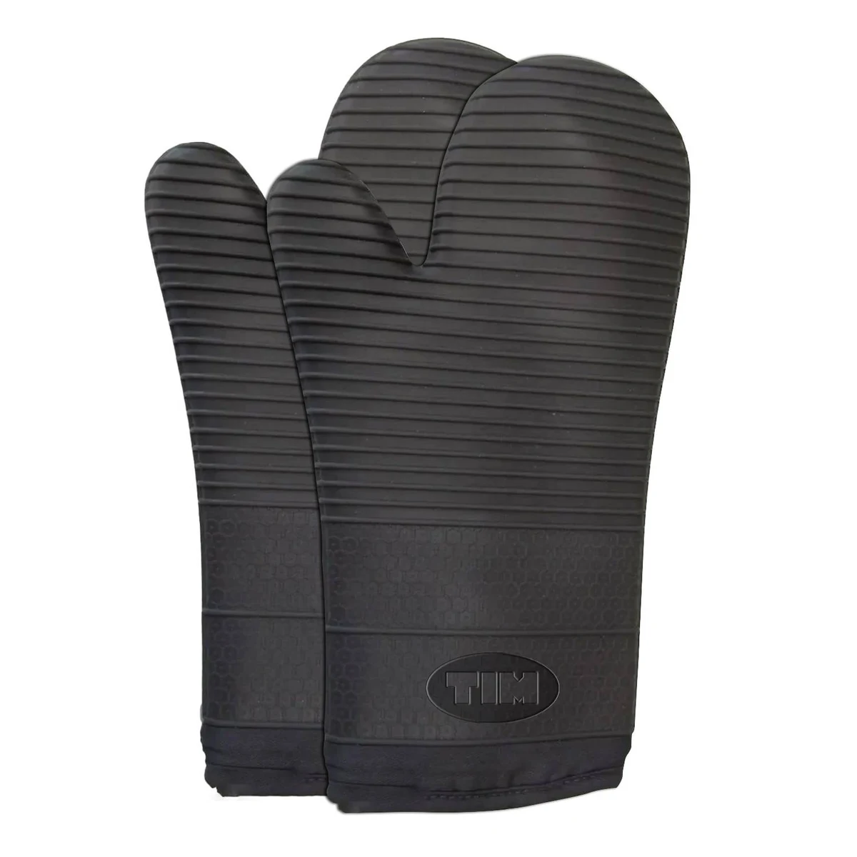 Kitchen Oven Ribbed Soft Silicone Mitt 1