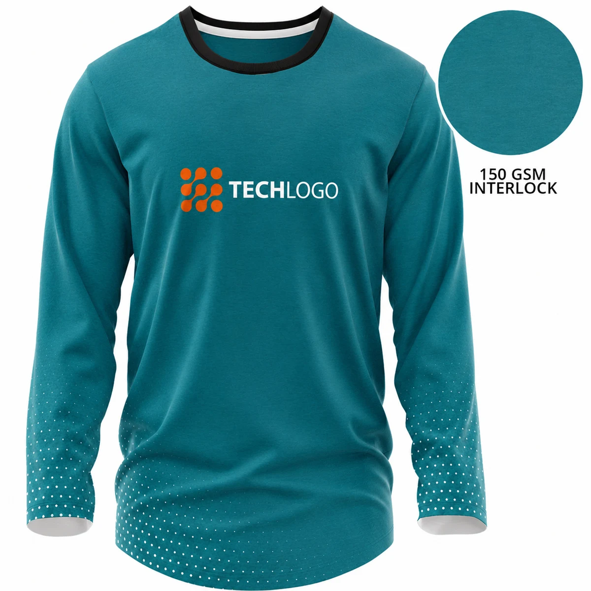 Unisex 150 GSM Poly Interlock Performance Long Sleeve Sublimation T-shirt 1