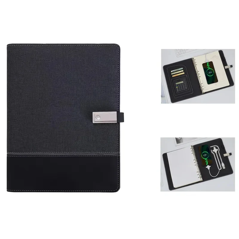 B5 Binder Notebook with 8000mAh Power Bank & Calculator 1