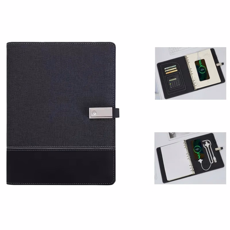 B5 Binder Notebook with 8000mAh Power Bank & Calculator