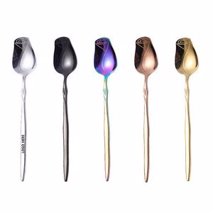7.32 Inch Rose Shaped Spoon