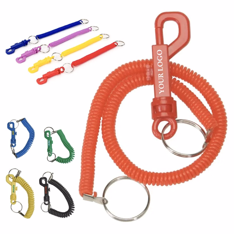 Retractable Spring Coil Keychain Spiral Lanyards