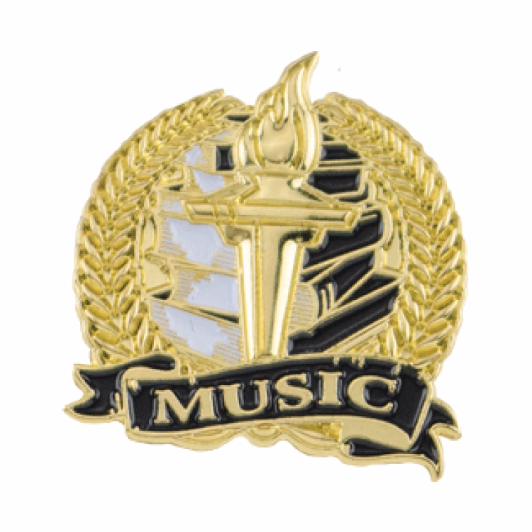 Academic Music Lapel Pin- Music (1-1/8")